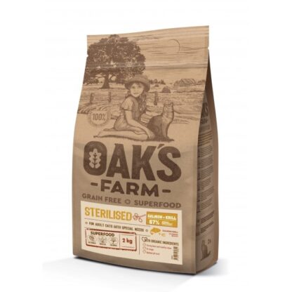 oak's farm salmon krill sterilised grain free