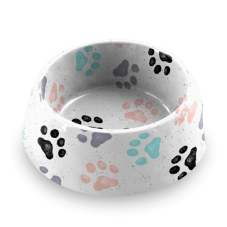 Retro Paw Print Bowl Melamine Large 1420 ml PETOPOLEION